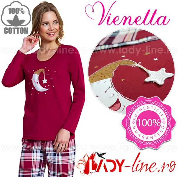 Pijamale Vienetta Secret - Pijamale calitate superioara din bumbac 100%